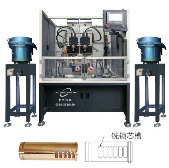 點(diǎn)擊查看詳細(xì)信息<br>標(biāo)題：JZ-14.1自動(dòng)雙頭鎖芯銑槽機(jī) 閱讀次數(shù)：3798